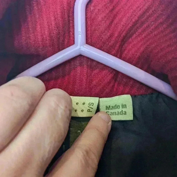 SOÏA & KYO women Pea  Coat red color size small Made in Canada Wool+Nylon - Picture 7 of 12